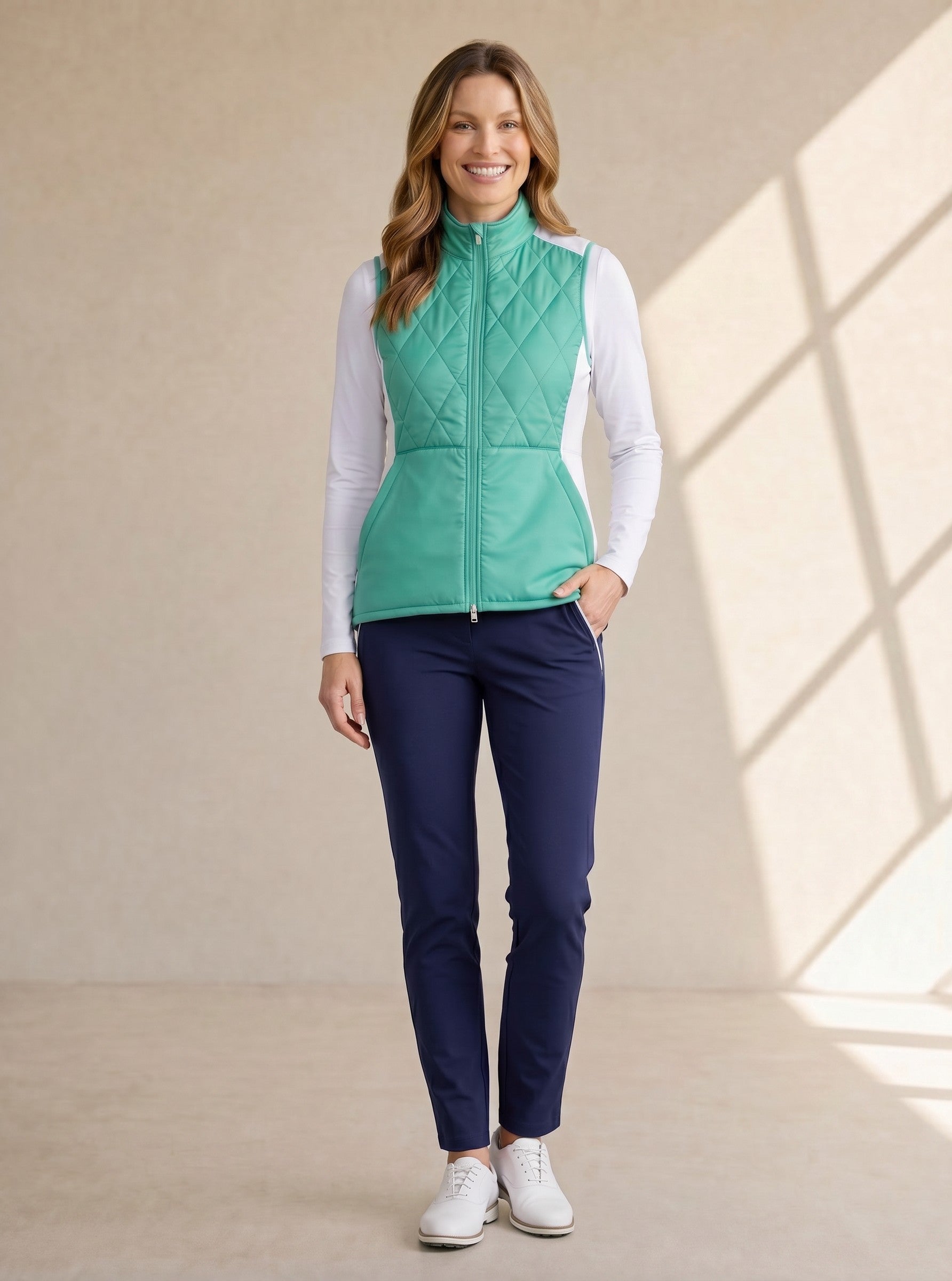 Quilted Jade Ace Golf Vest