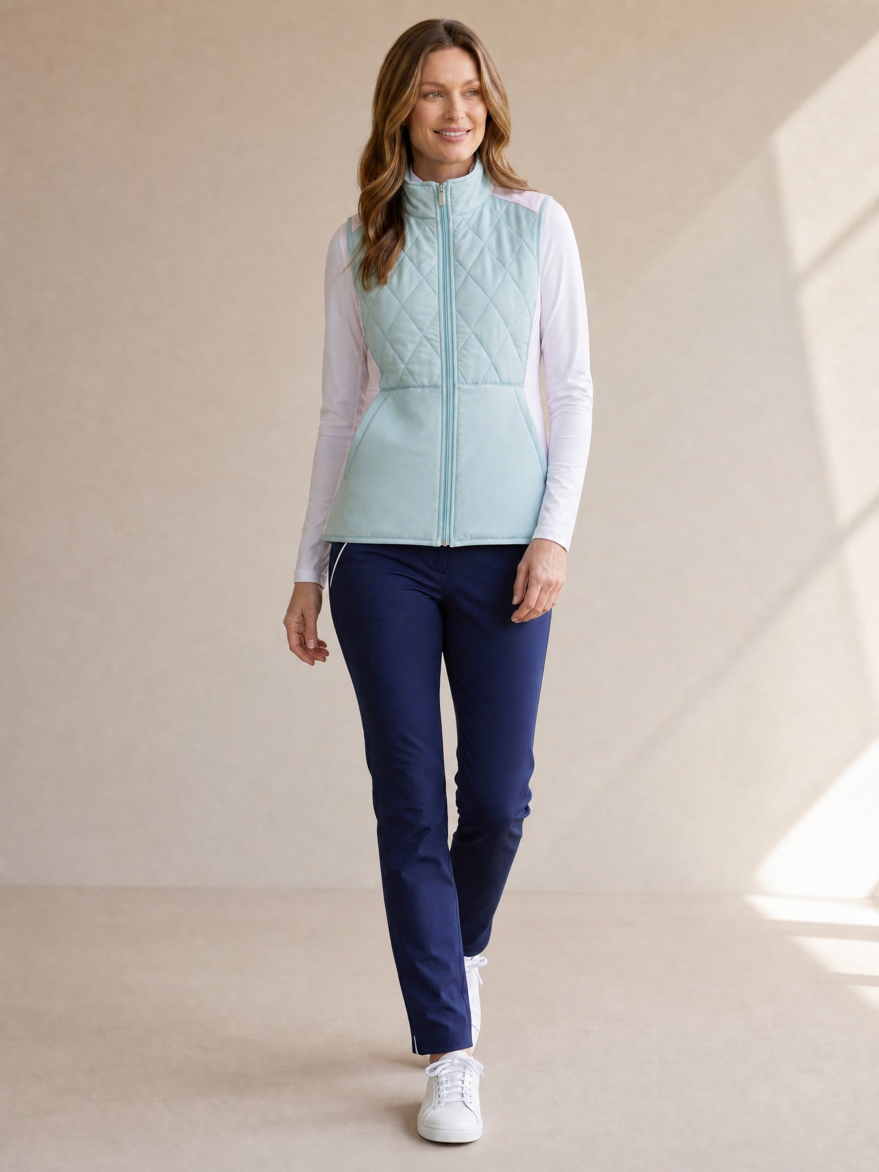 Quilted Turquoise Mint Ace Golf Vest