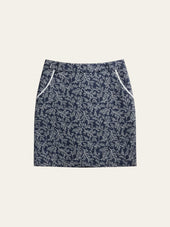 Navy Skort with White Vine