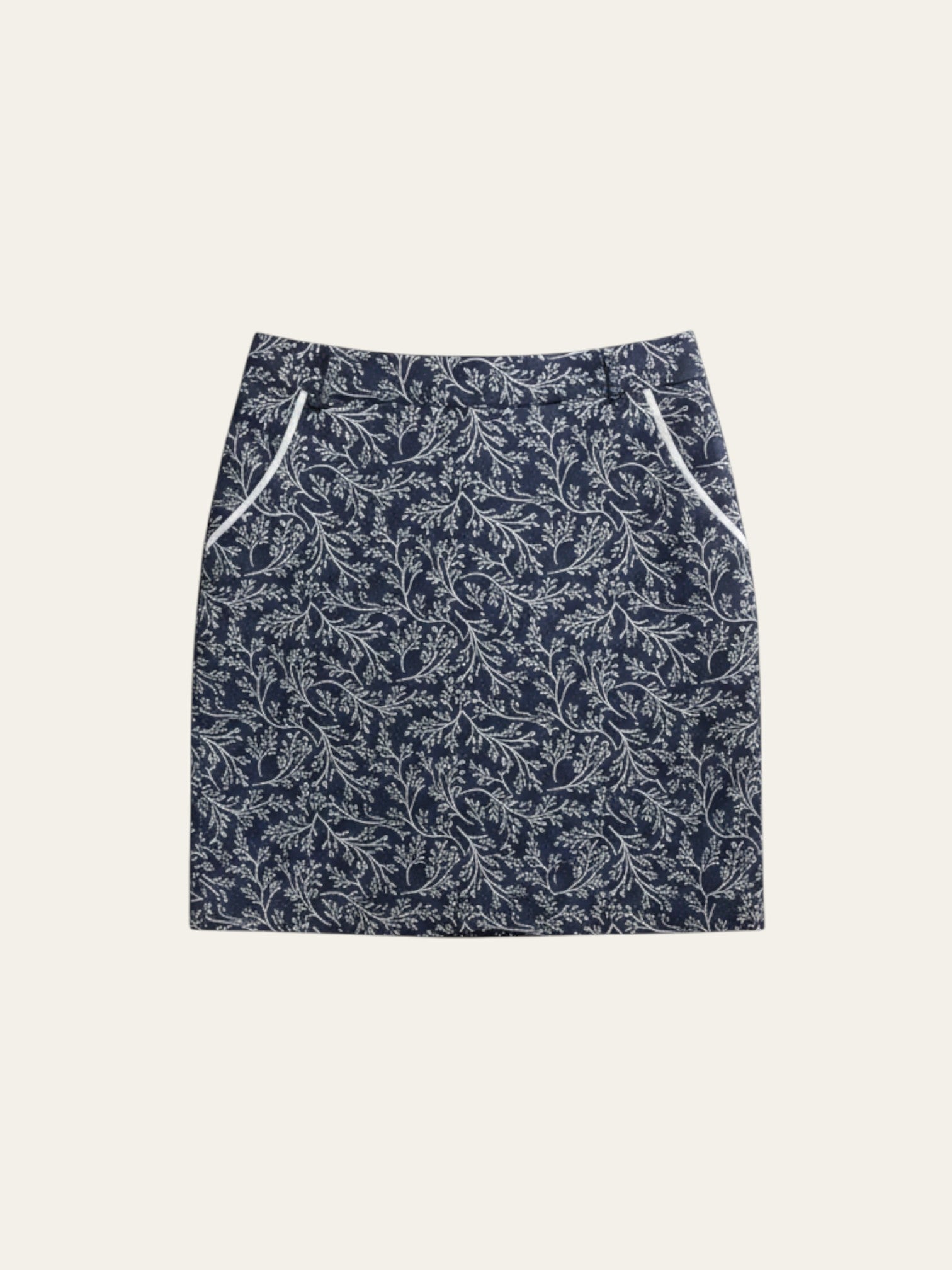Navy Skort with White Vine