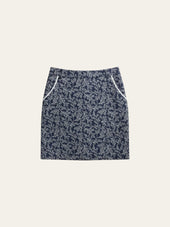 Navy Skort with White Vine
