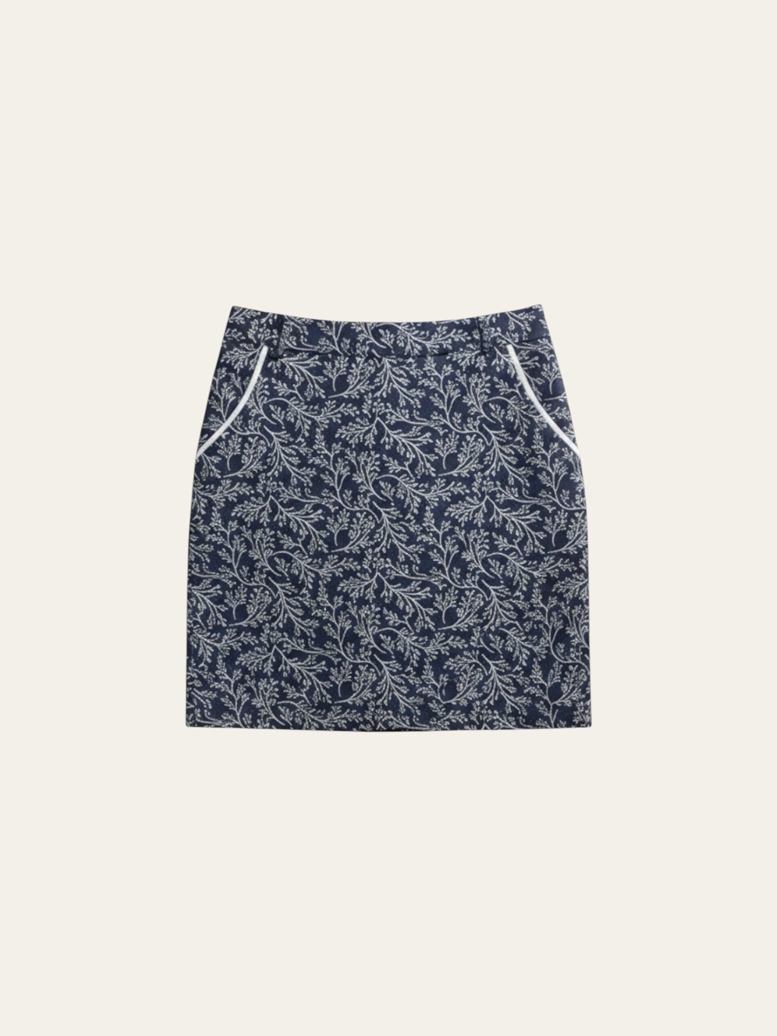 Navy Skort with White Vine