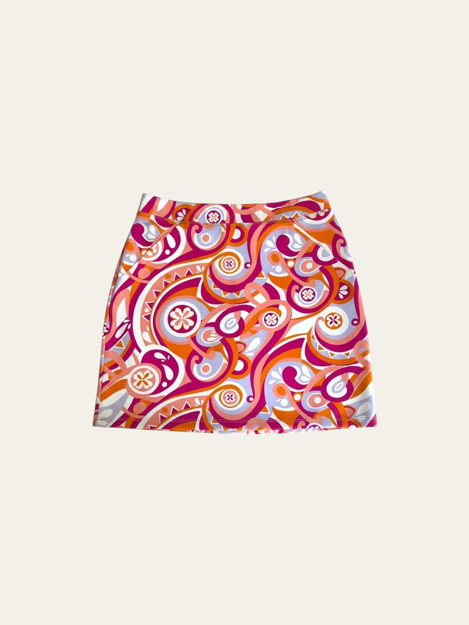 Retro Swirl Fuchsia Golf Skort