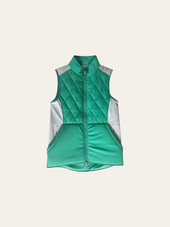 Elliott & Rose Quilted Ace Golf Vest in Jade color