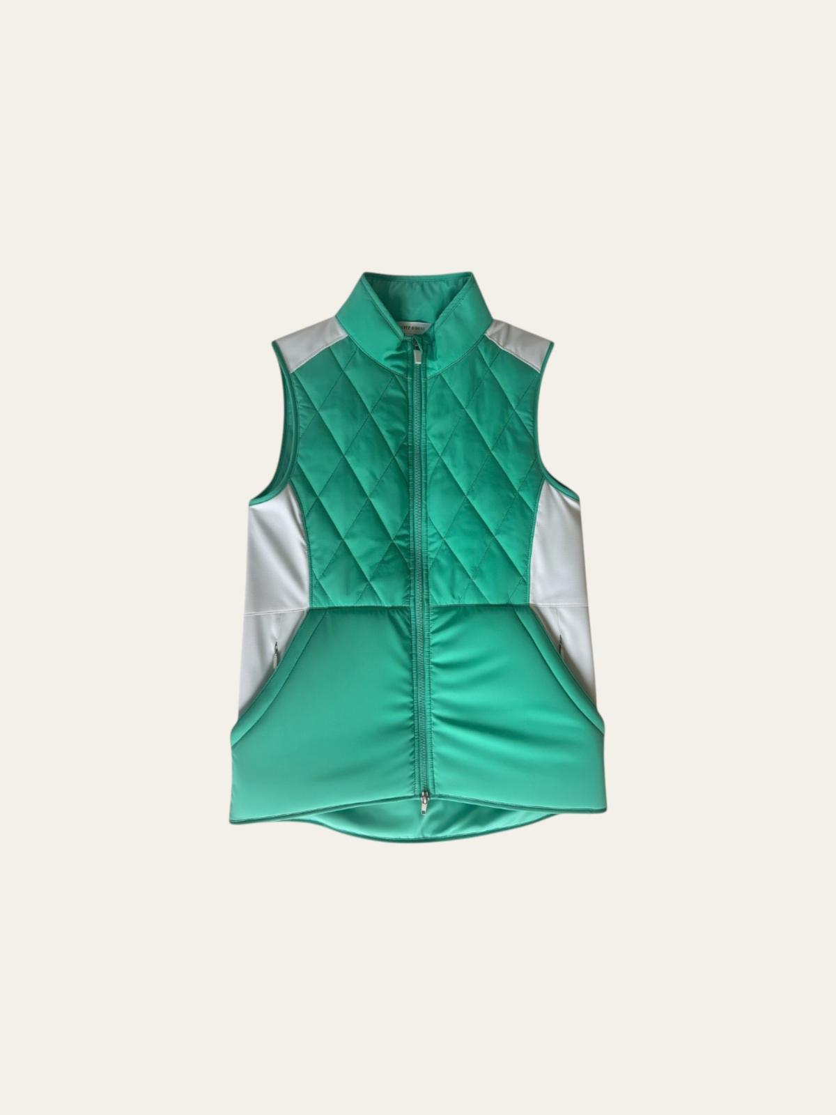 Elliott & Rose Quilted Ace Golf Vest in Jade color