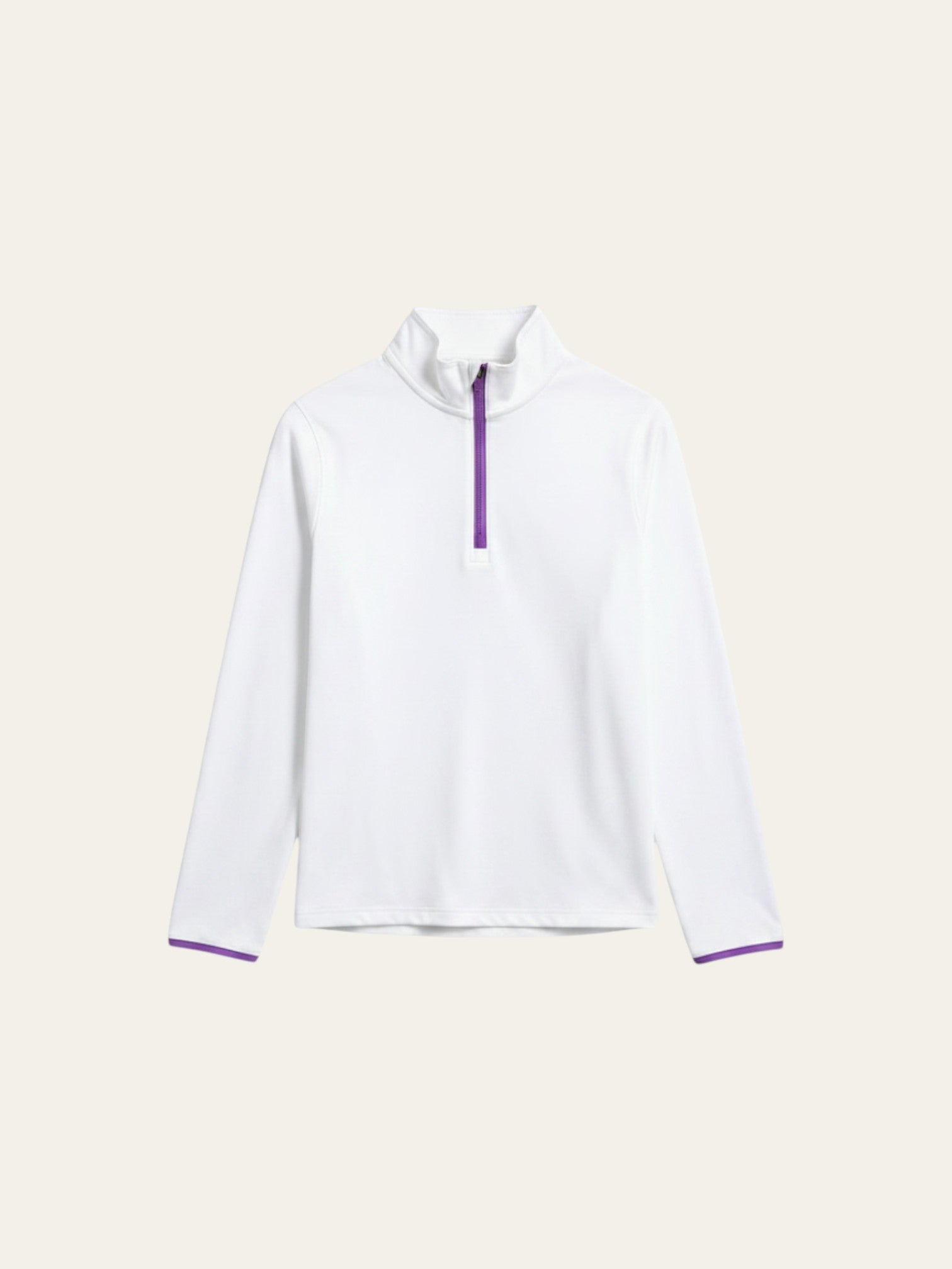 Classic Performance Quarter Zip Pullover White