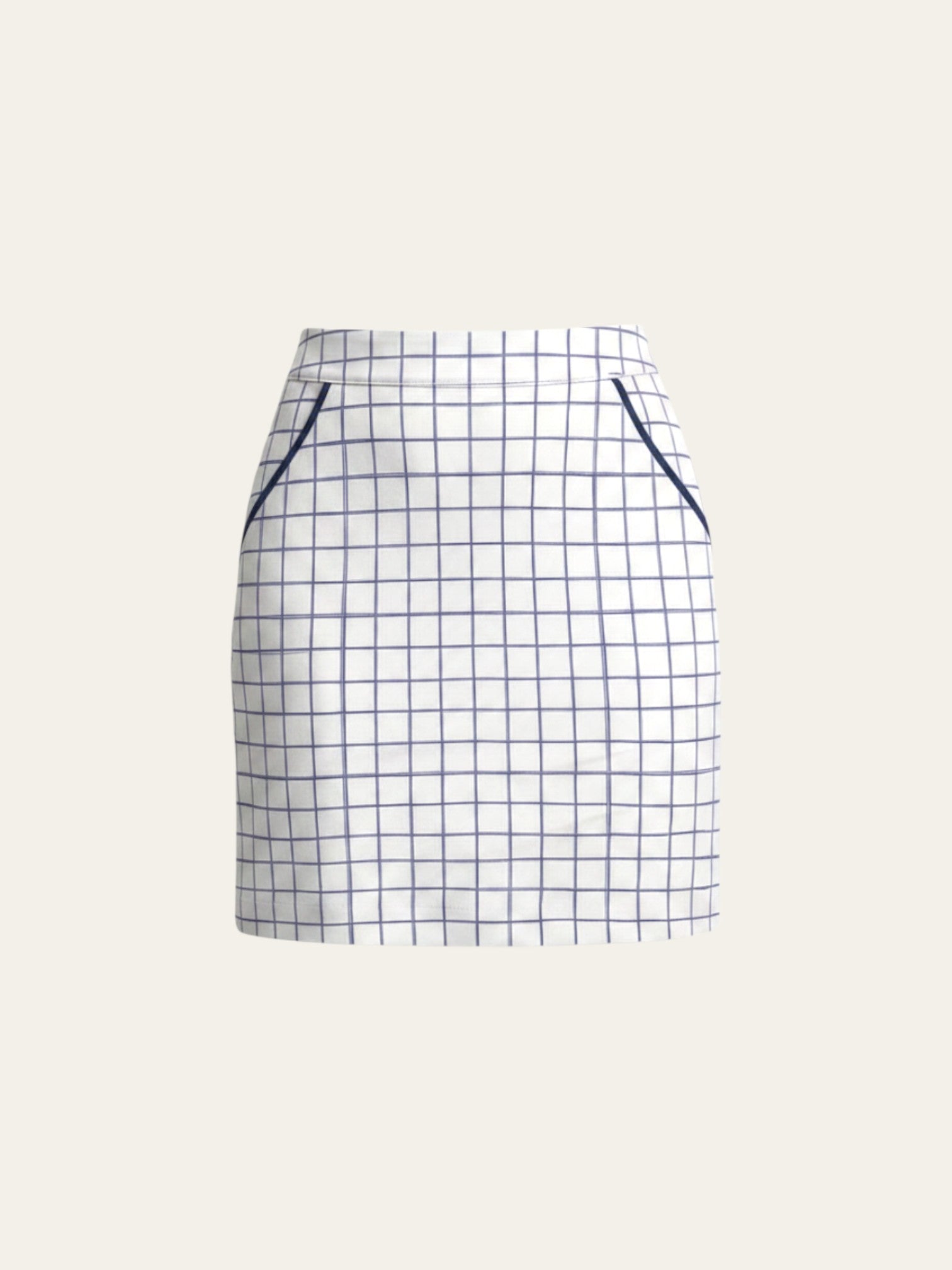 Windowpane Skort in White