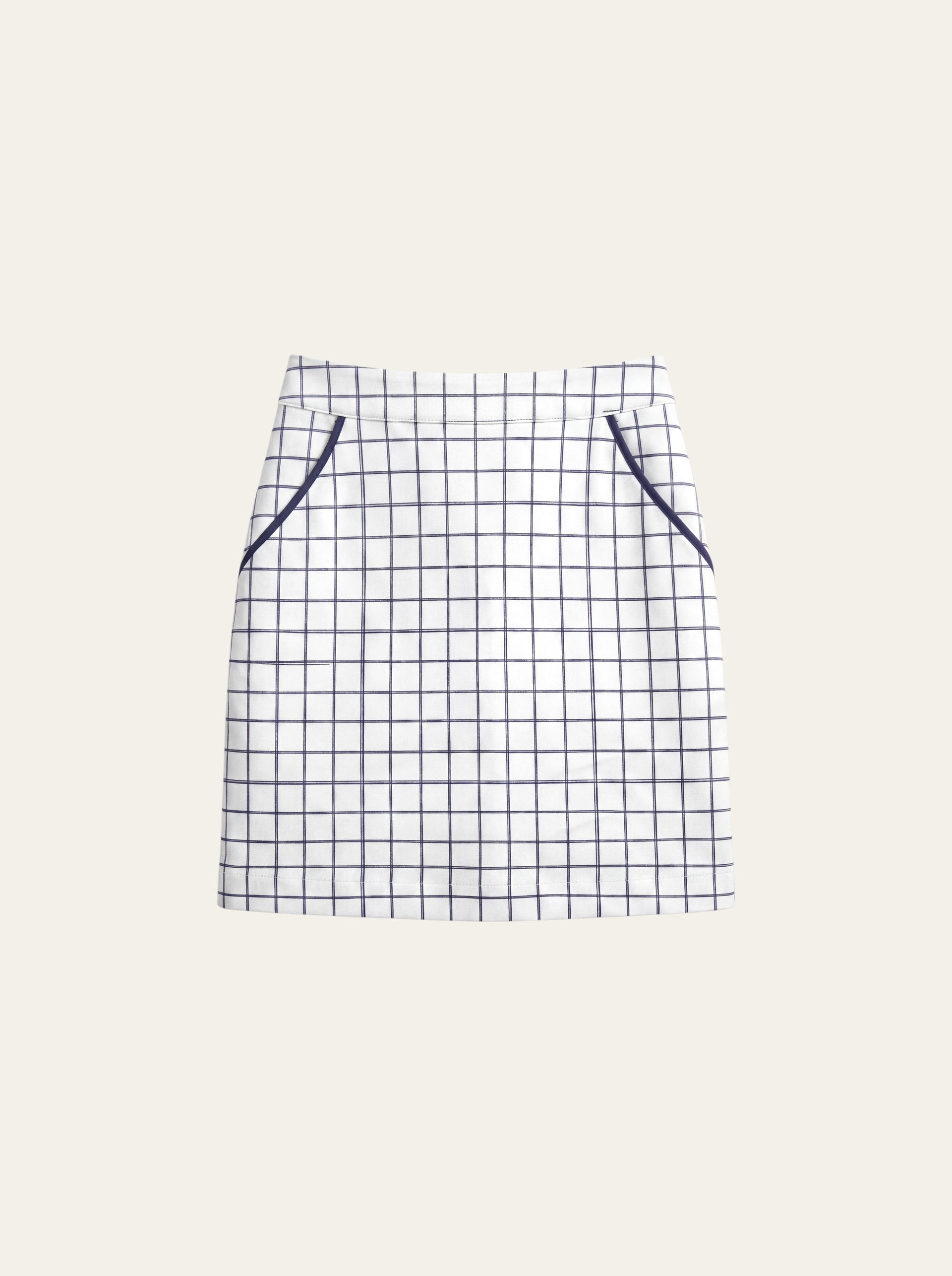 Windowpane Skort in White