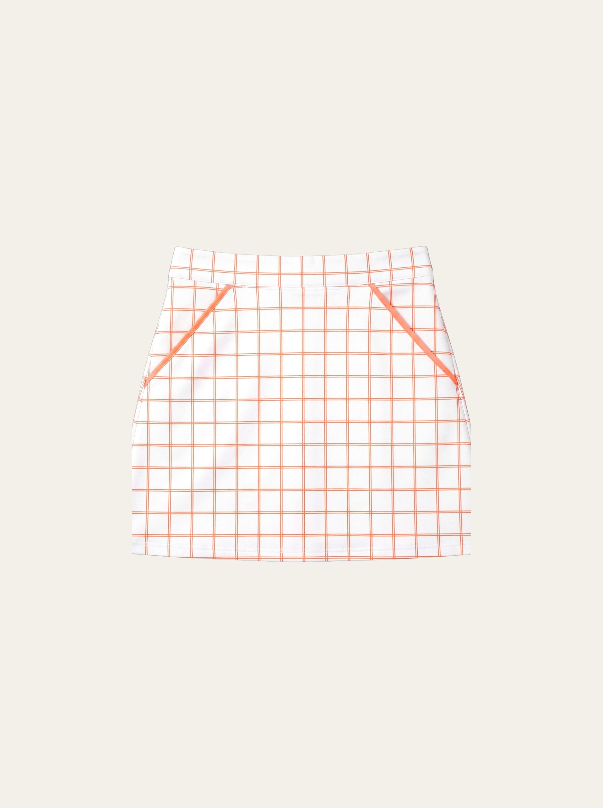 Windowpane Tangerine Golf Skort